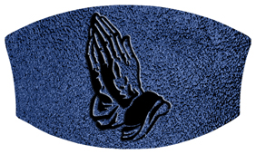 DNSWILL 516 BK SH BL Black Praying Hands Shimmer Blue 